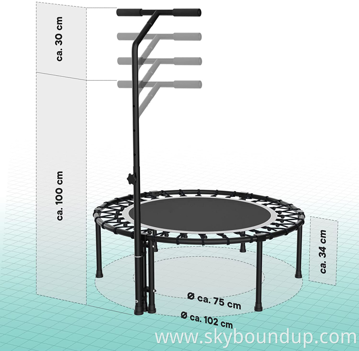 Home gym equipment gymnastic trampoline indoor trampoline for fitness